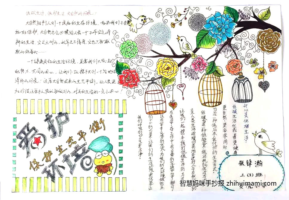 7张低碳生活手抄报简单又漂亮-图3