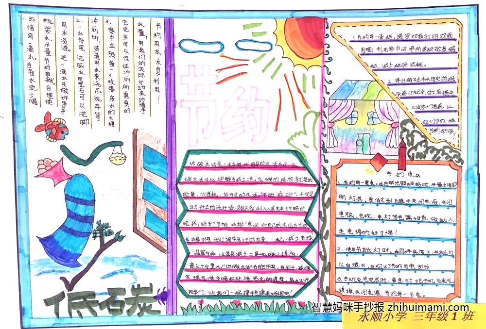 7张低碳生活手抄报简单又漂亮-图5