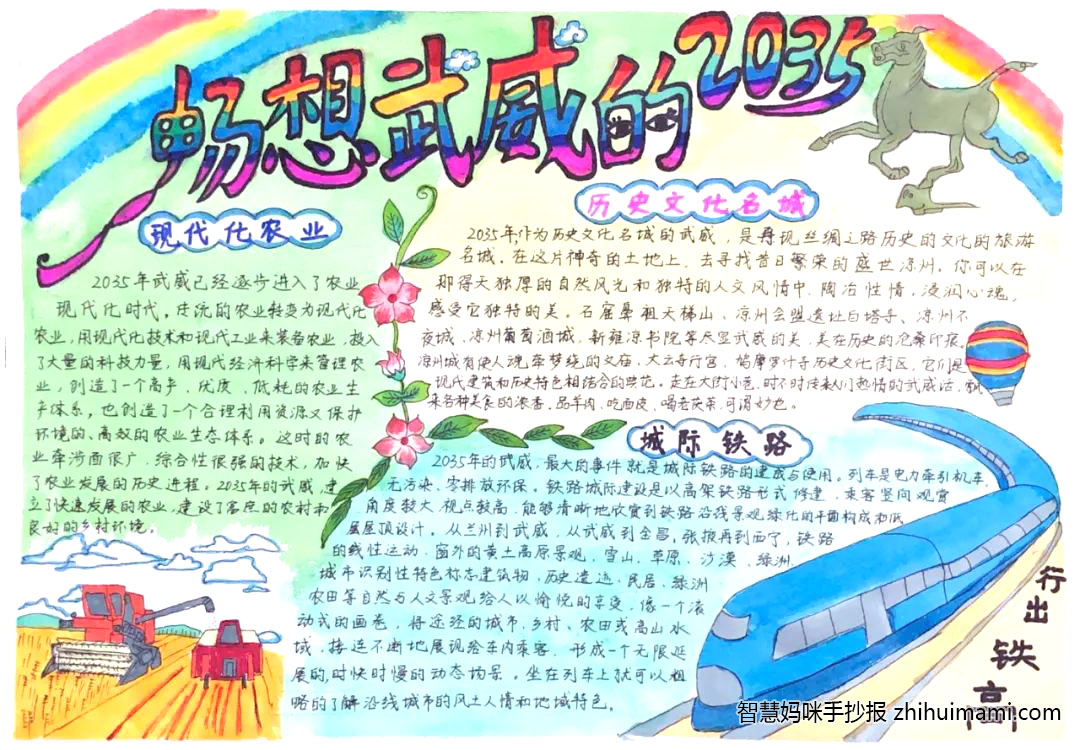 2035年的祖国手抄报简单又漂亮（8张）-图6