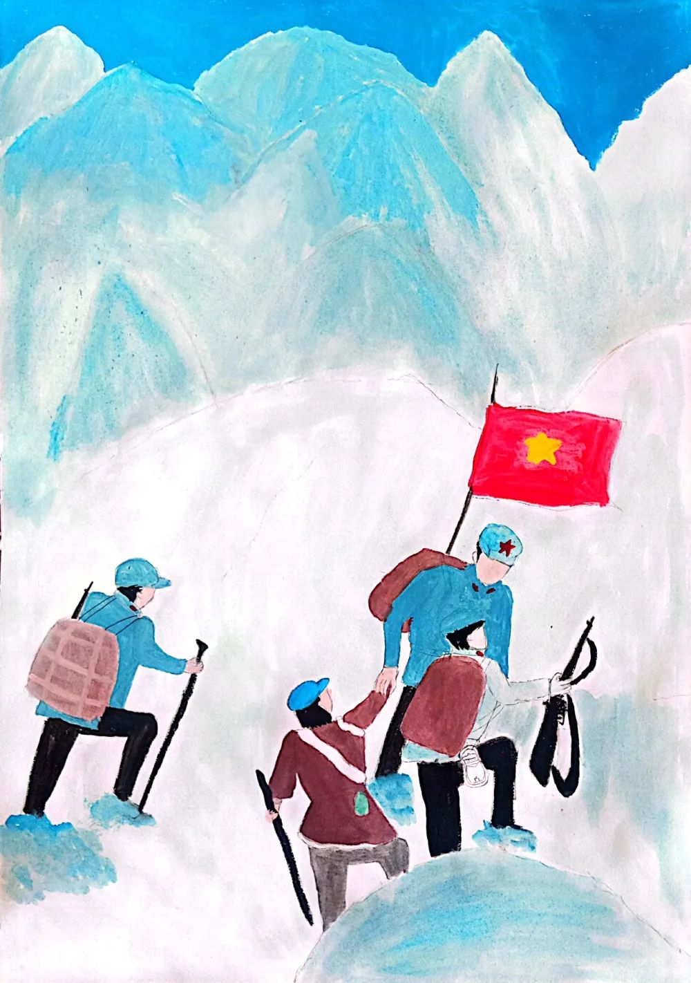 少儿组喜迎二十大主题绘画简单漂亮-图6