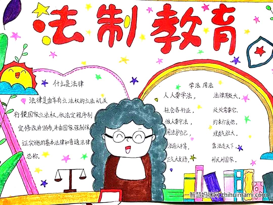 法制宣传之宪法进万家手抄报-图1