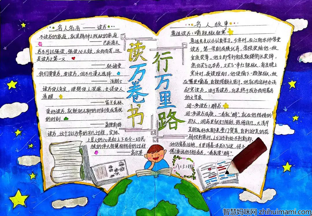 书香伴我成长手抄报五年级-图2