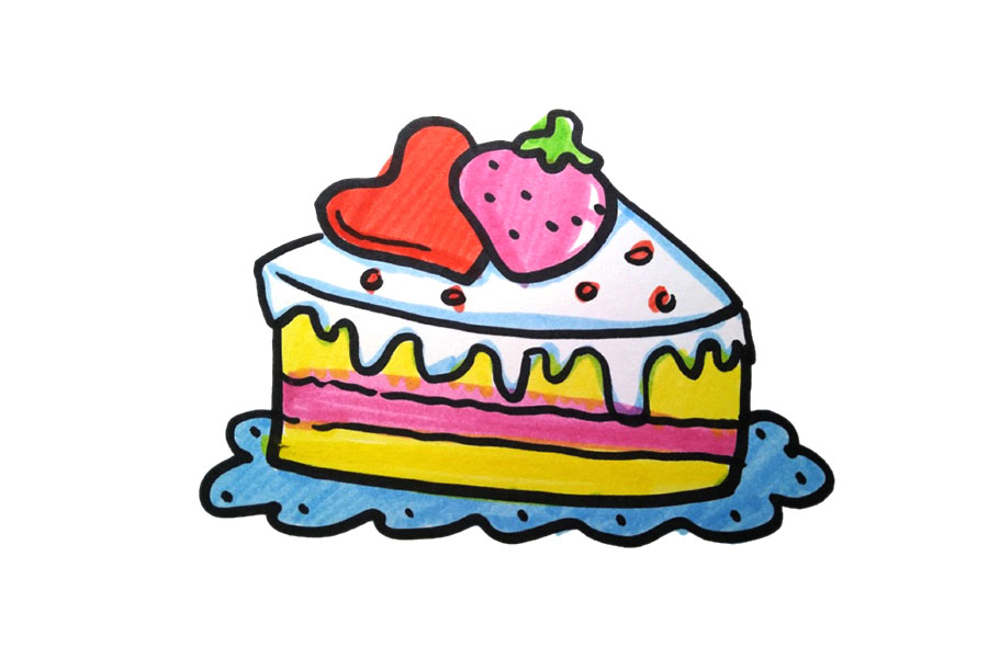 一组吃的喝的美味食物简笔画图片-图9