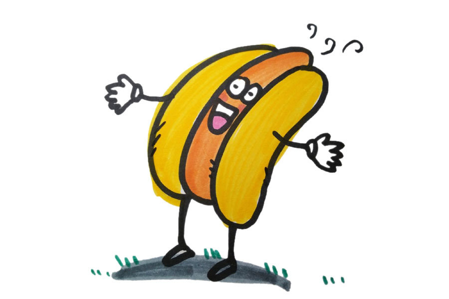 一组吃的喝的美味食物简笔画图片-图13