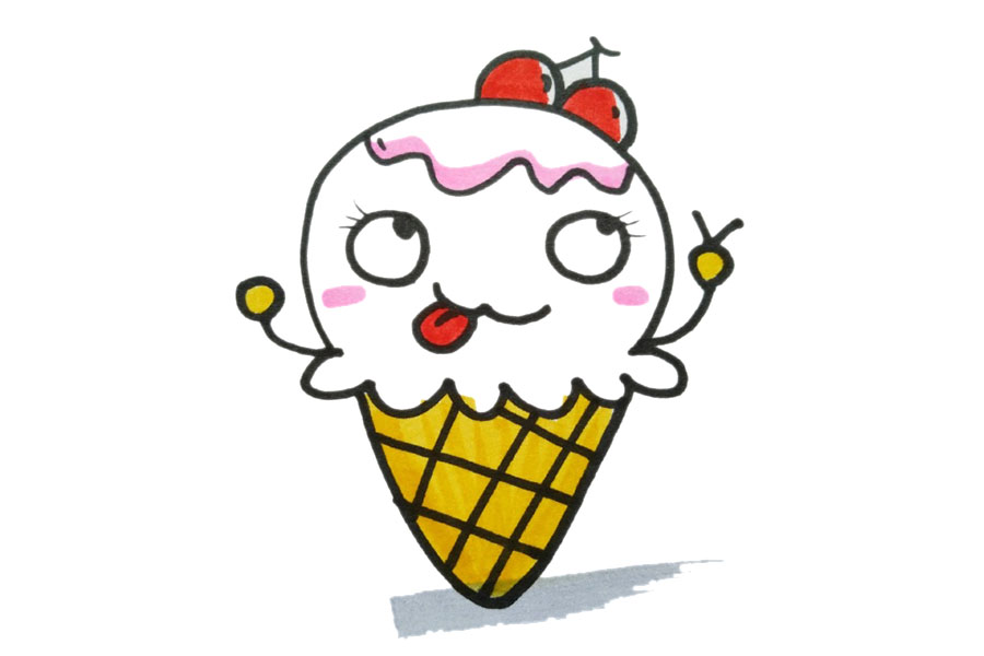 一组吃的喝的美味食物简笔画图片-图15