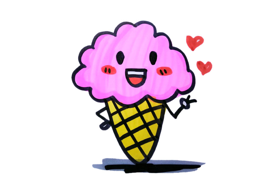 一组吃的喝的美味食物简笔画图片-图18