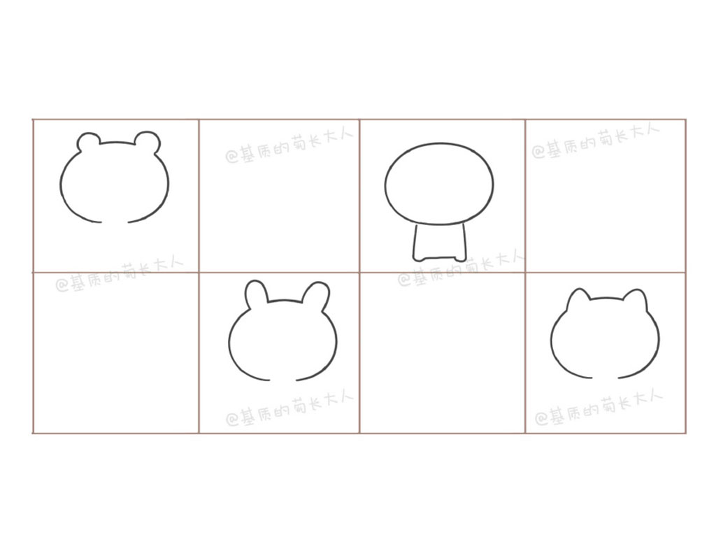 框框动物，用同一个身体画出不同的萌物-图2