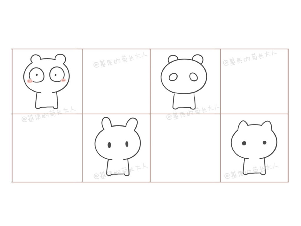 框框动物，用同一个身体画出不同的萌物-图4