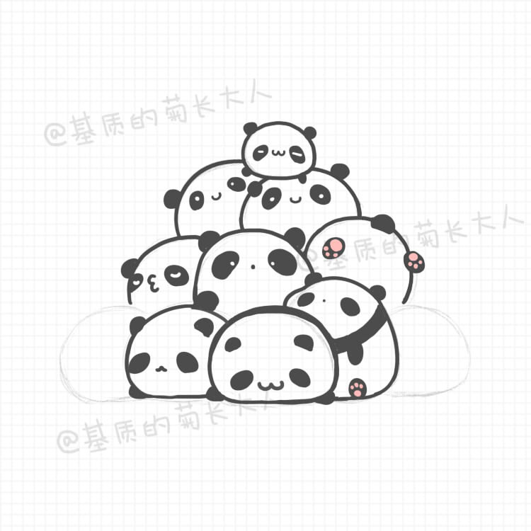 画一堆可爱熊猫-图5