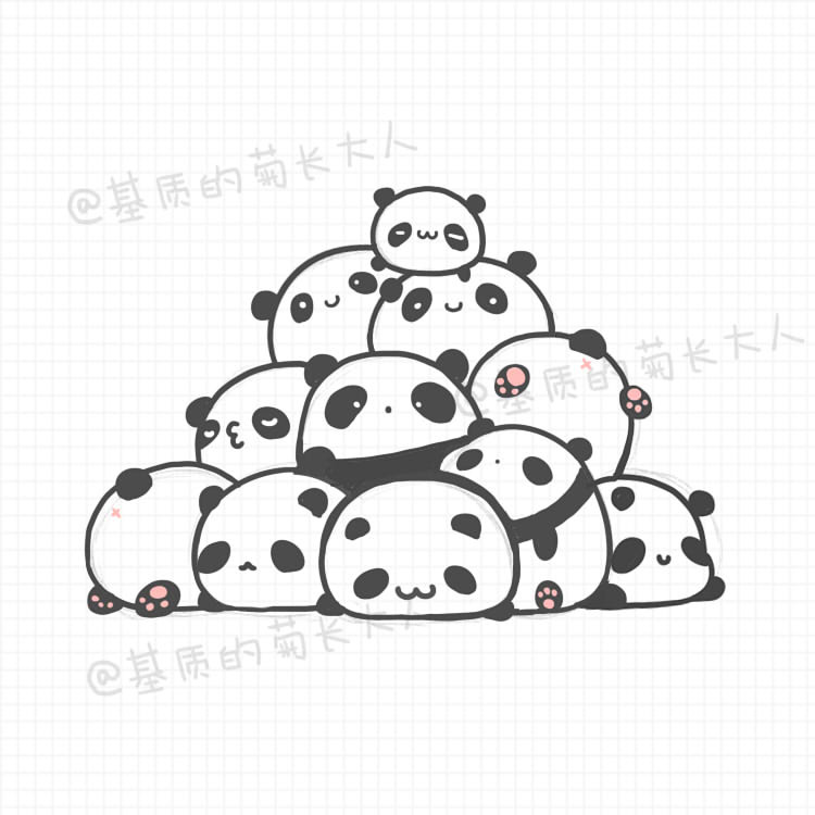 画一堆可爱熊猫-图6