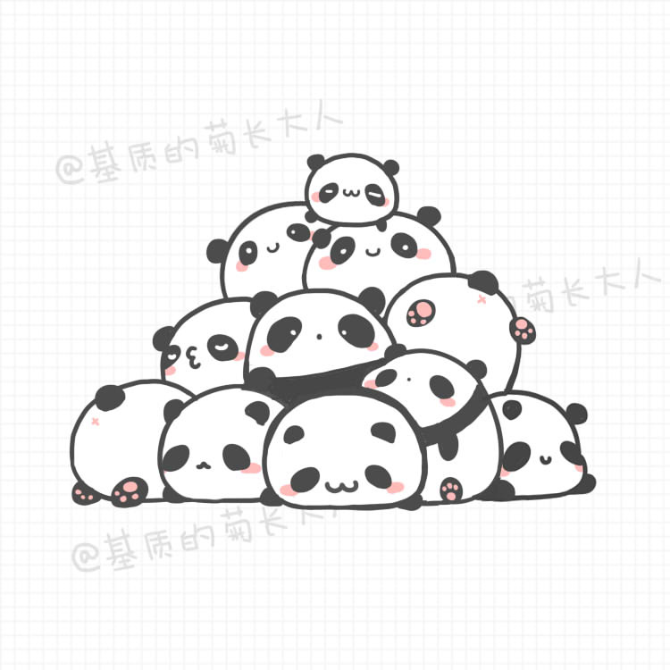 画一堆可爱熊猫-图8