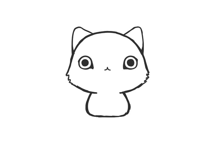 喵星人简笔画大全 可爱布偶猫怎么画-图6
