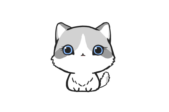 喵星人简笔画大全 可爱布偶猫怎么画