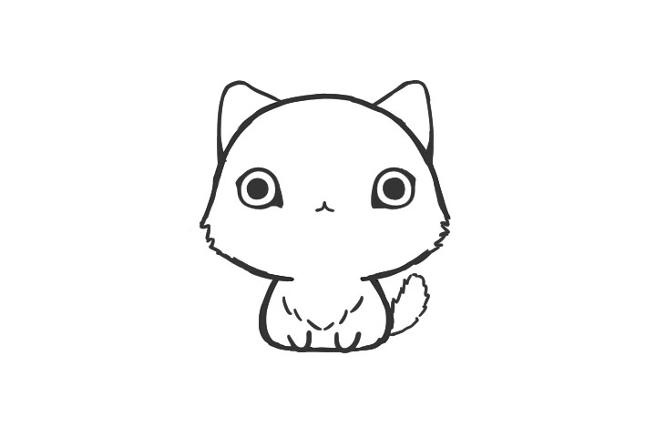 喵星人简笔画大全 可爱布偶猫怎么画-图8