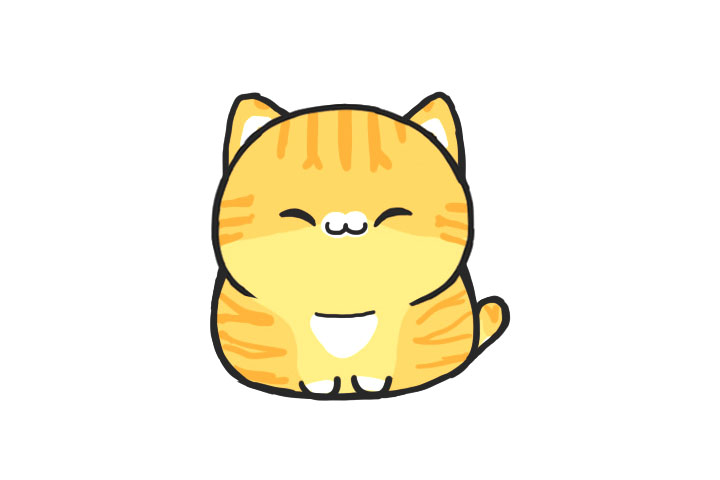 喵星人简笔画大全 可爱胖橘怎么画-图7