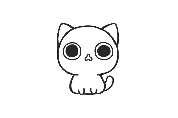 喵星人简笔画大全 孟买猫怎么画-图6
