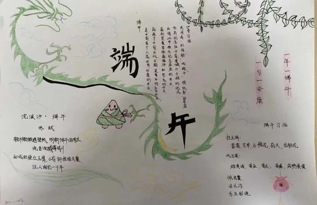 关于传统佳节端午节的手抄报-图1