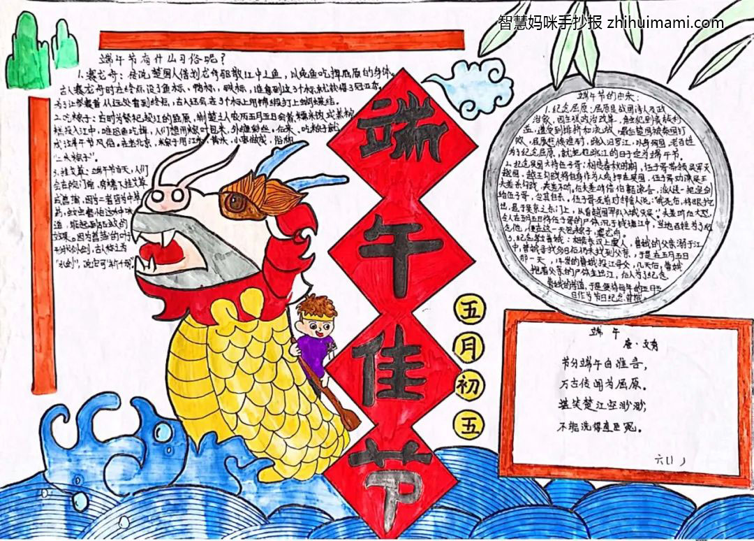 2022端午节手抄报简单漂亮-图2
