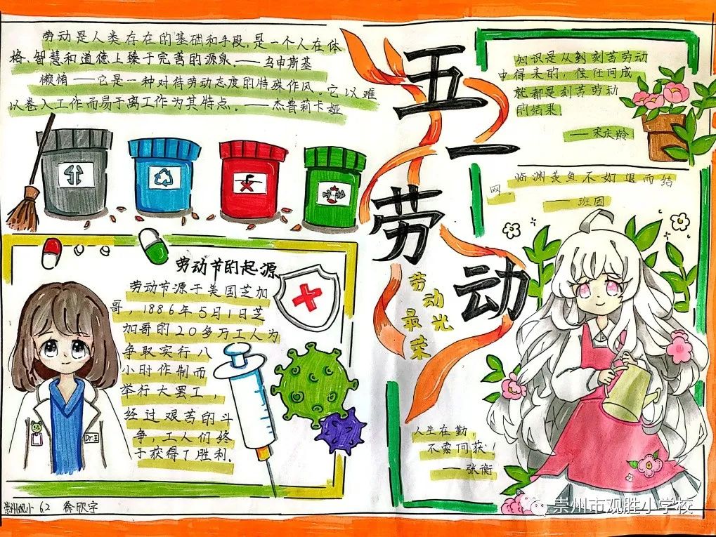 五一劳动节手抄报绘画一等奖（5张）-图4