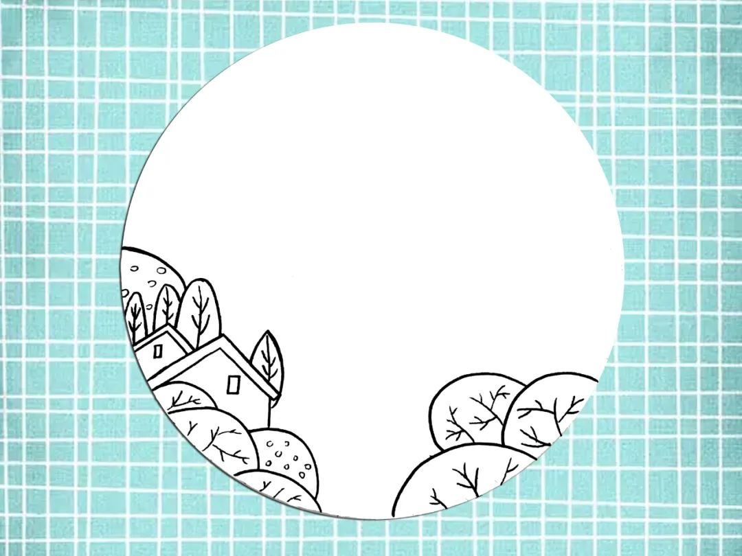 步骤3：在右下方画出树冠。