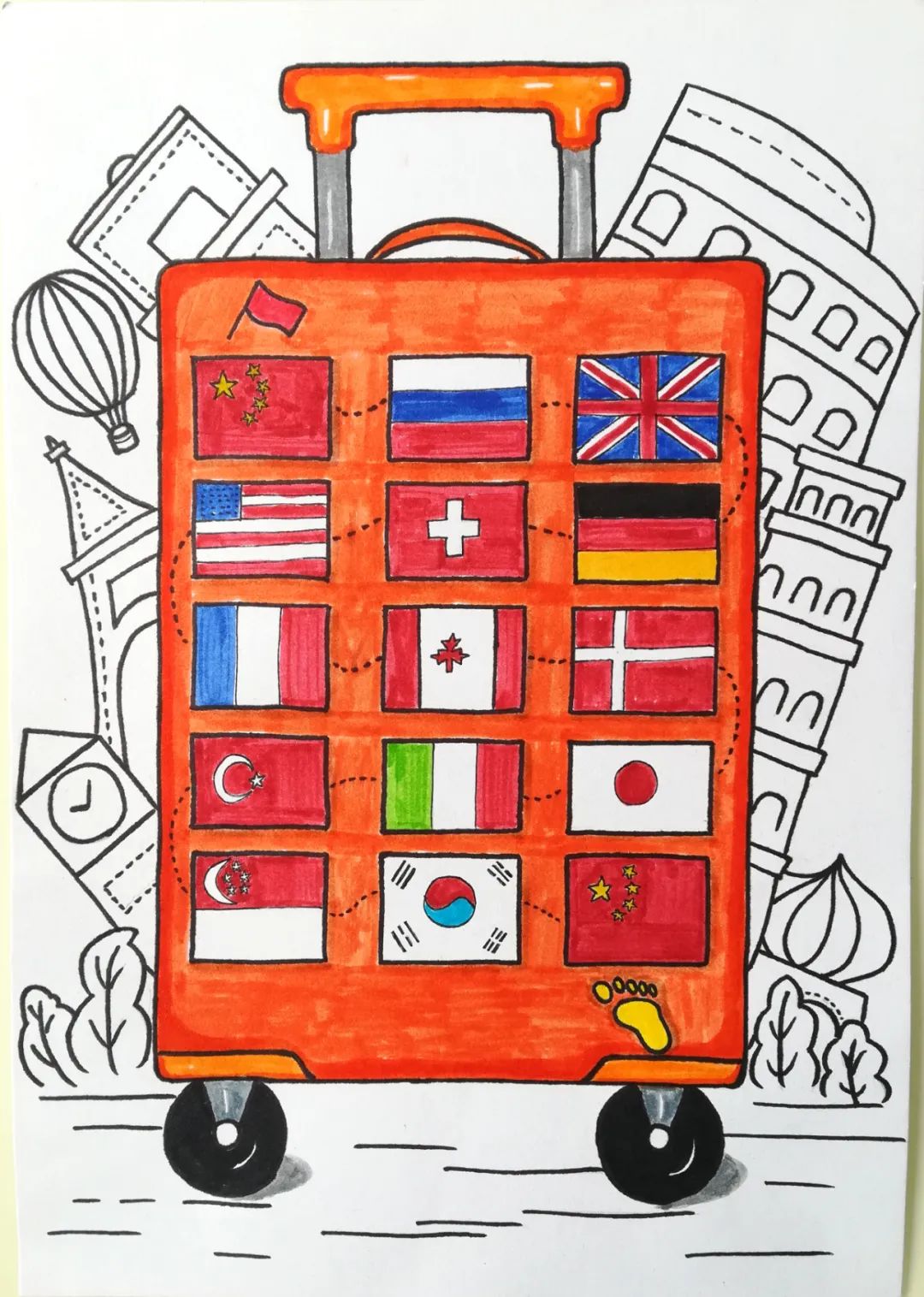 我的世界之旅儿童画