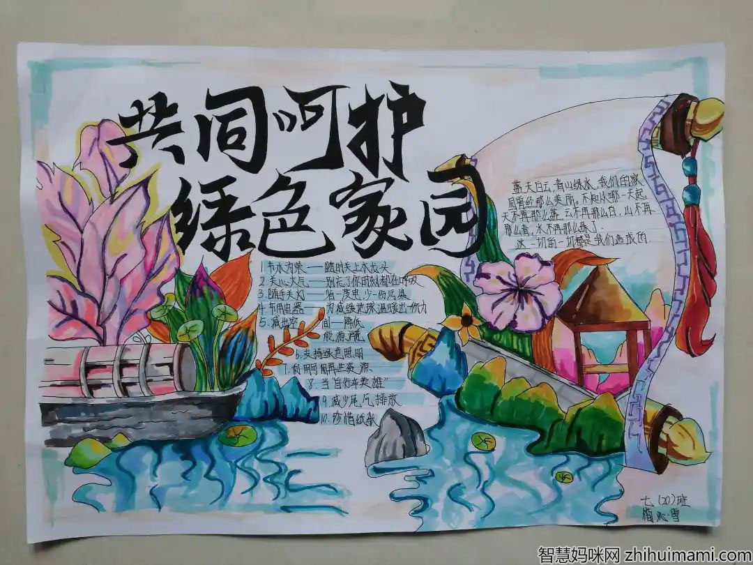 节能环保手抄报简单又漂亮-图1