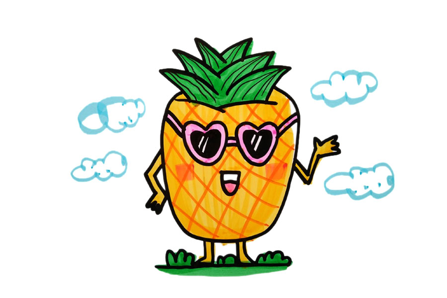 多种可爱的卡通水果简笔画图片-图1