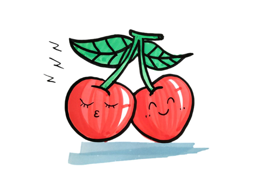 多种可爱的卡通水果简笔画图片-图8