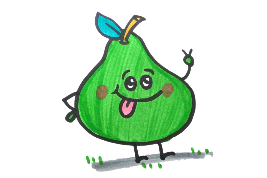 多种可爱的卡通水果简笔画图片-图11