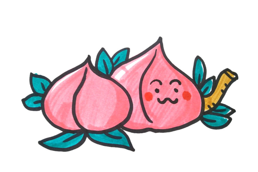 多种可爱的卡通水果简笔画图片-图13