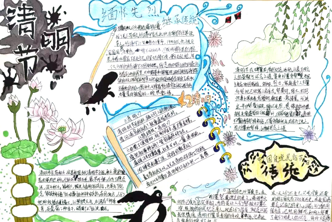 关于清明节的手抄报-图3