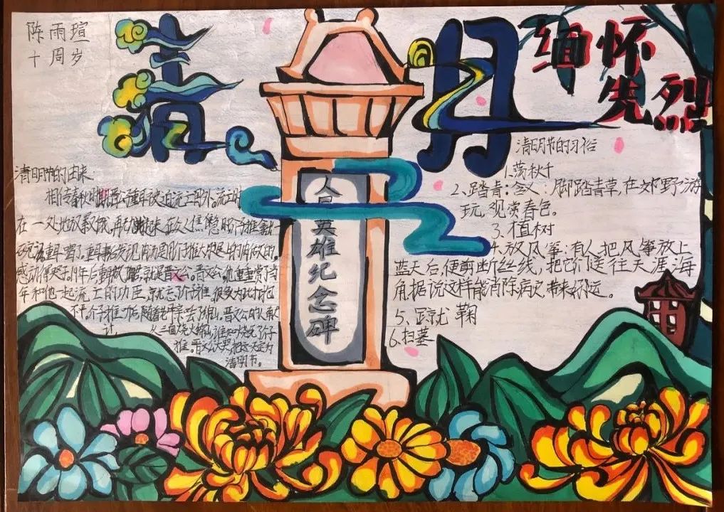 清明节扫墓的主题手抄报-图3