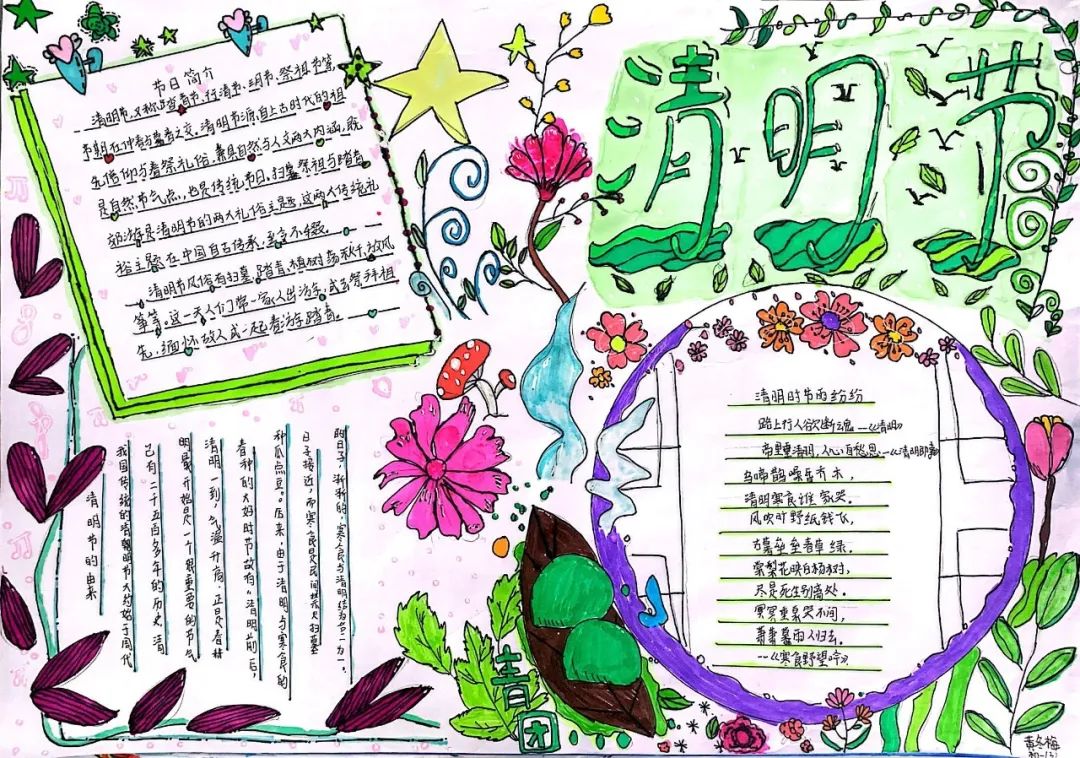 清明节手抄报绘画一等奖-图3