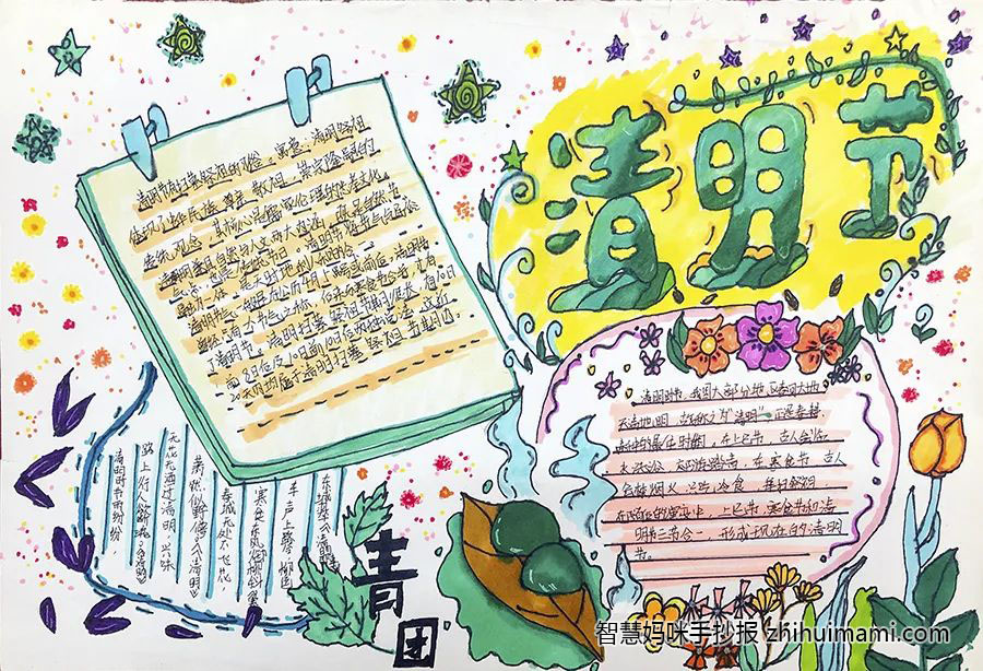 关于清明节祭祖扫墓的手抄报-图4