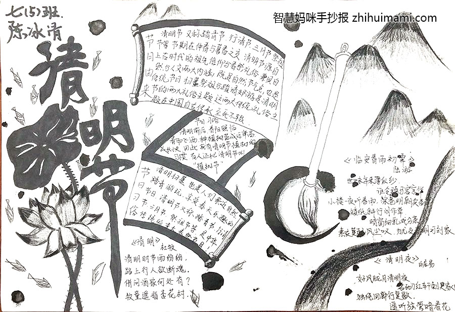 传统节日清明节手抄报图片-图2