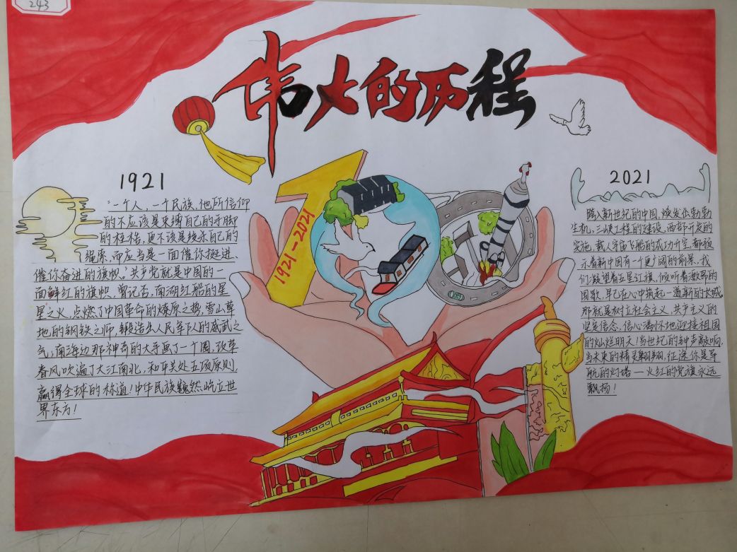 党的生日手抄报怎么画-图4