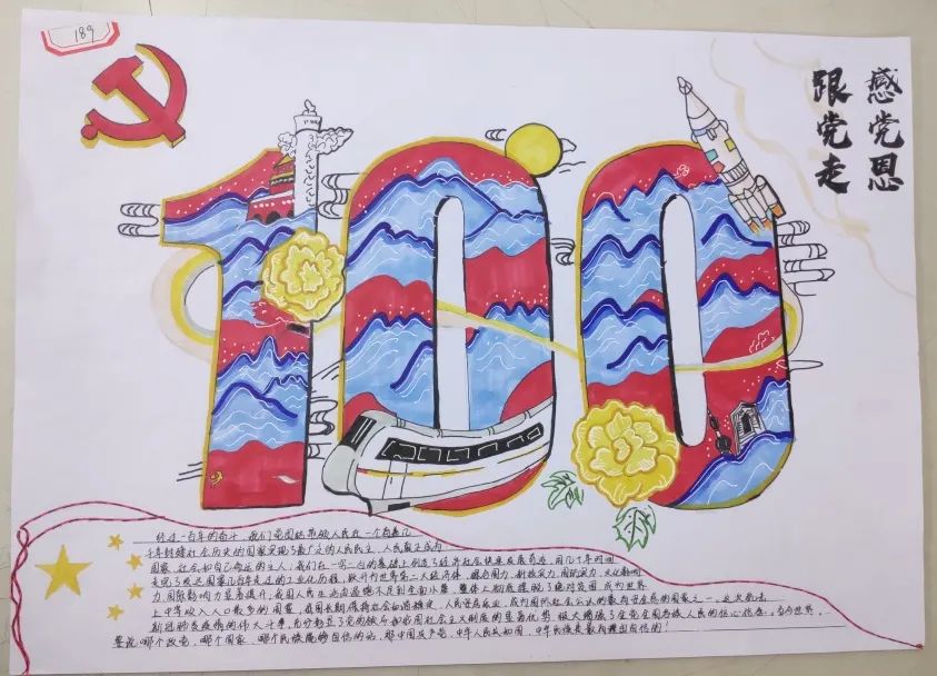 如何画简单漂亮的建党节手抄报-图2