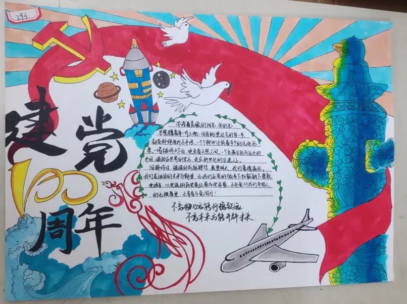 庆七一手抄报怎么画-图2