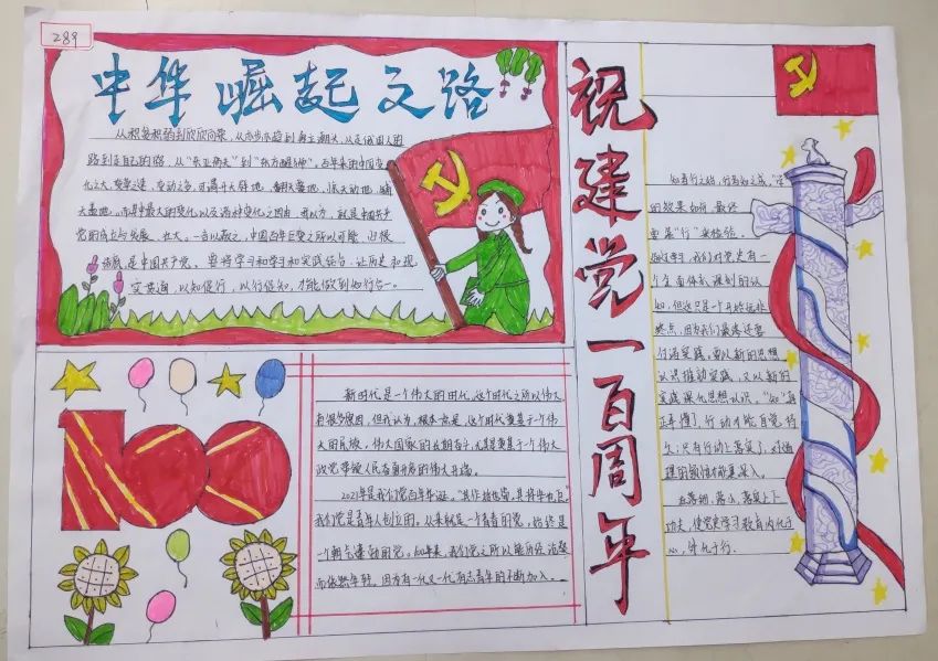 喜迎建党百年手抄报图片（9张）-图3