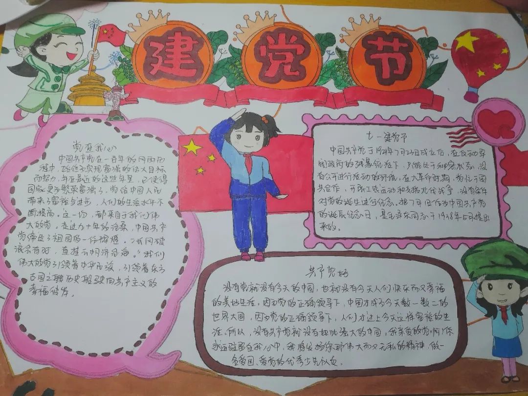 喜迎建党百年手抄报图片（9张）-图4