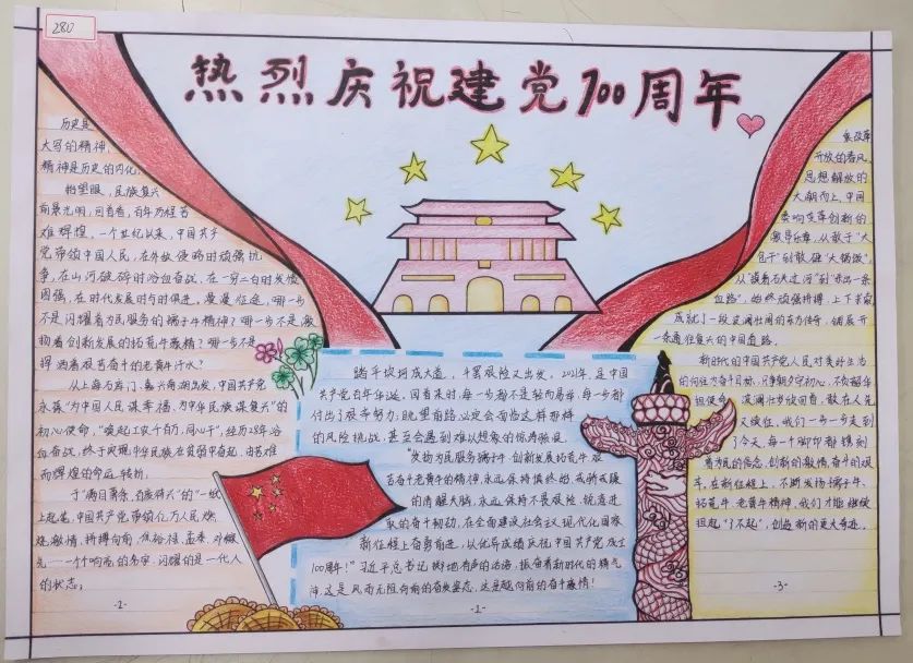 喜迎建党百年手抄报图片（9张）-图6