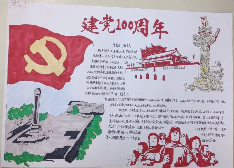 喜迎建党百年手抄报图片（9张）-图7