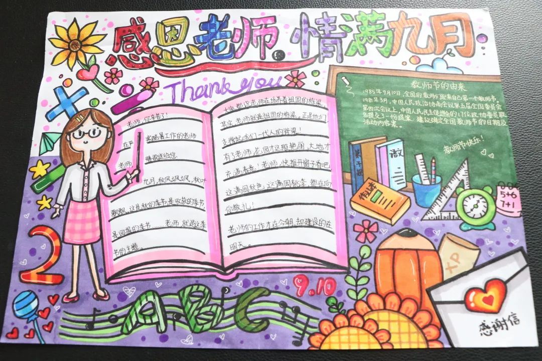 教师节快乐手抄报画画-图3