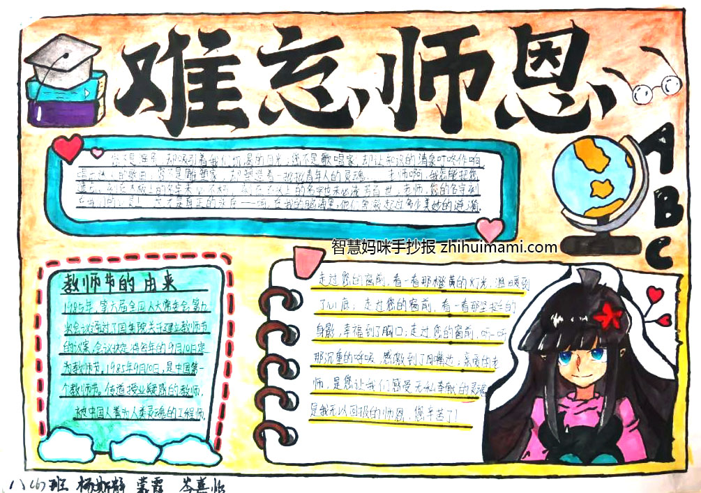 尊师重教手抄报简单又漂亮