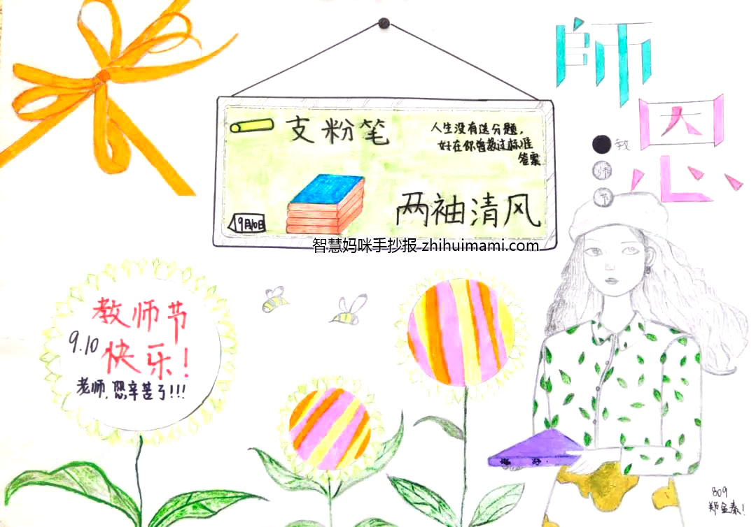 2022年教师节手抄报（3张）-图1