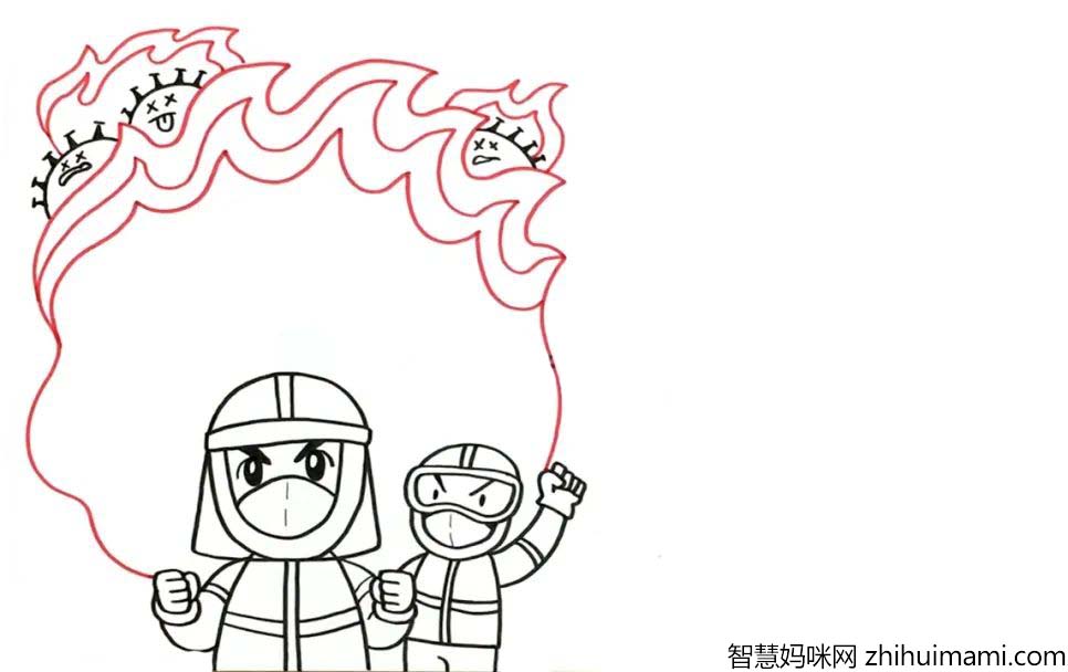 劳动节手抄报绘画教程，致敬抗击疫情的英雄们-图3