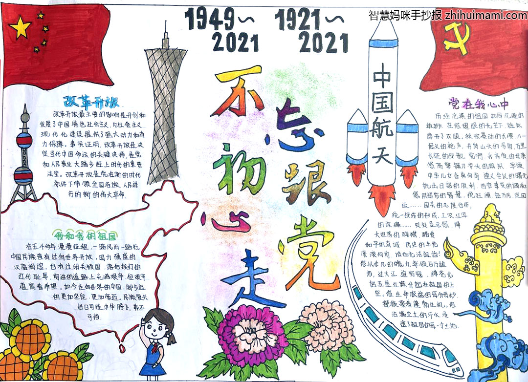 4张精美的国庆节手抄报-图2