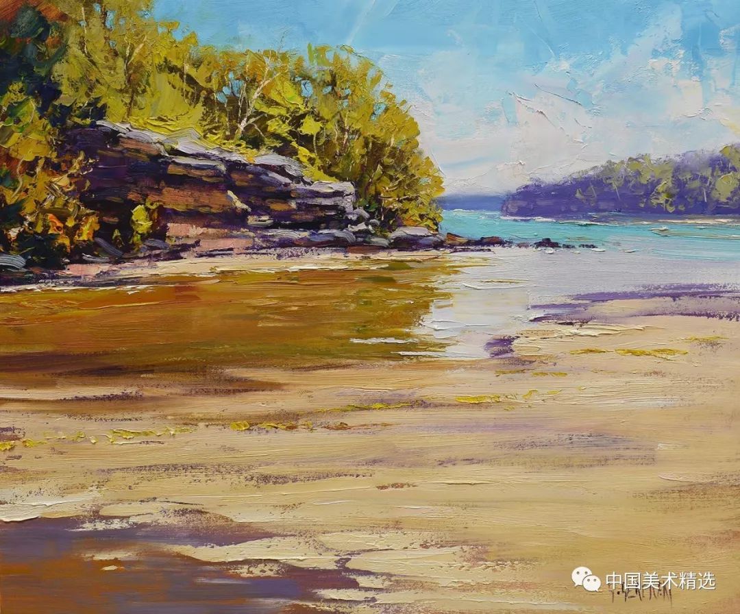 山间溪流风景怎么画