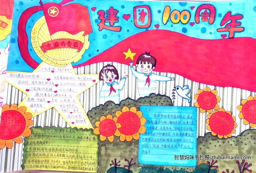 中国共青团建团百年手抄报（6张）-图6