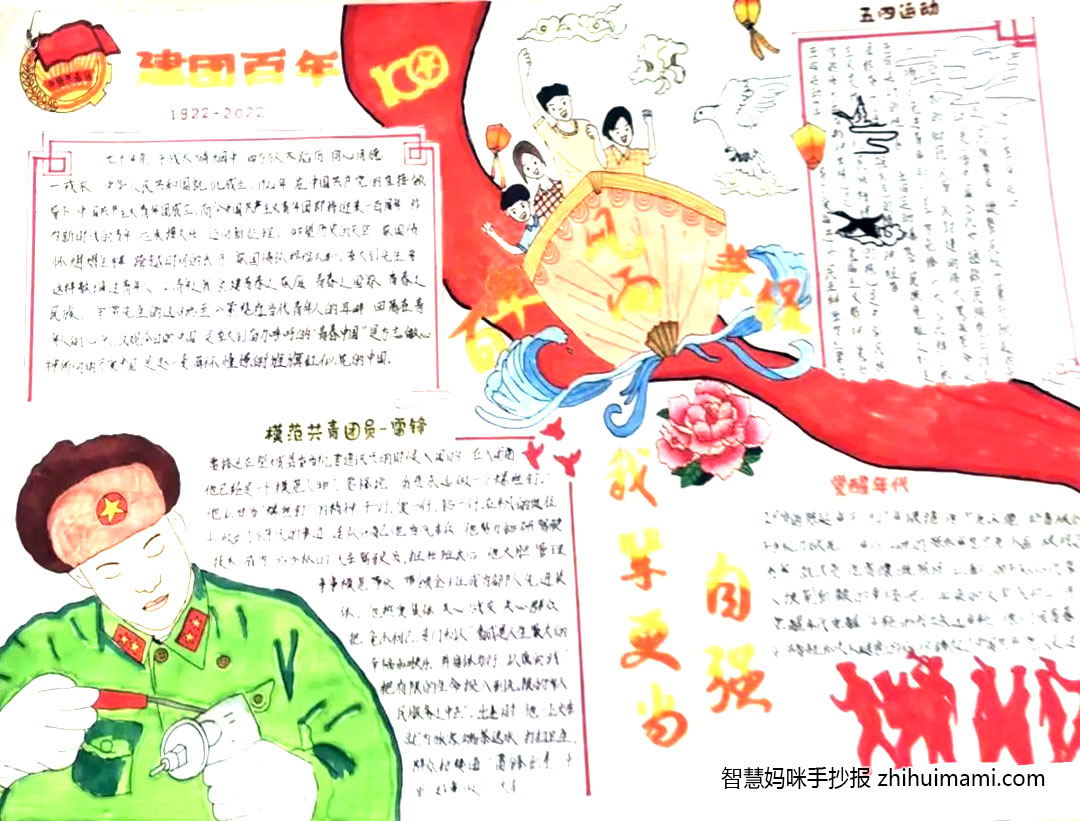 2022建团100周年的手抄报一等奖-图4